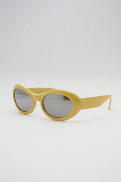 Urban Outfitters Vintage Twiggy Oval Sunglasses In Sage, Women's At  In Green
