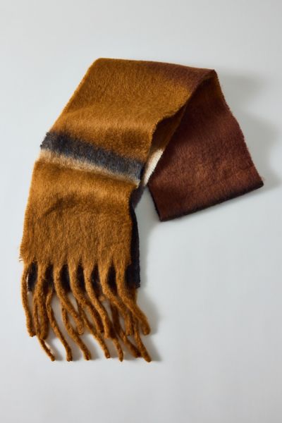 Urban Outfitters Woven Long Striped Scarf In Brown, Men's At  In Brown