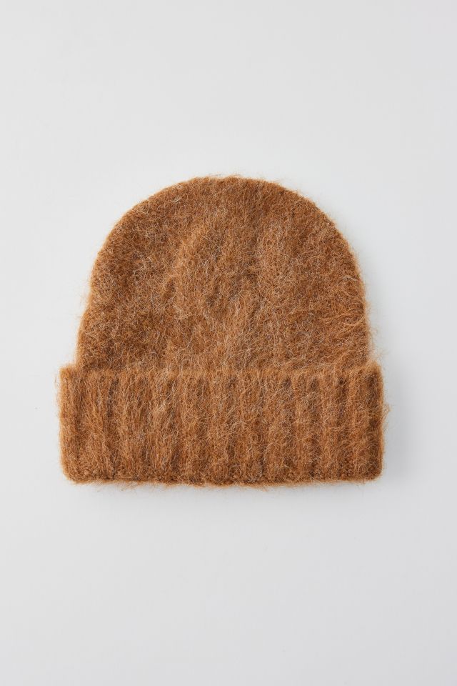 Tuque en tricot câblé brossé #1