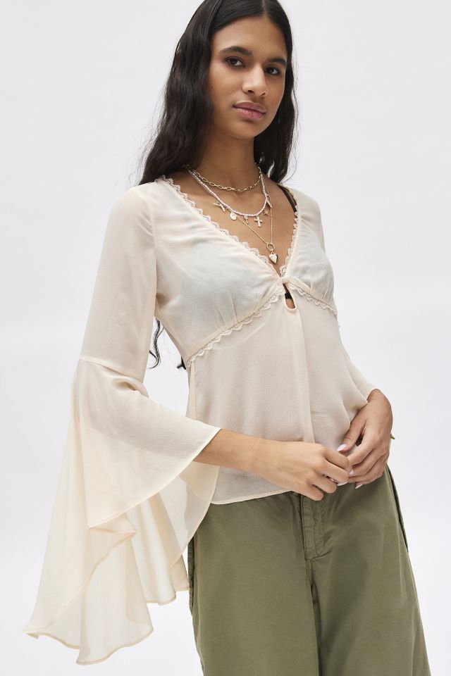 Sheer shops blouses for