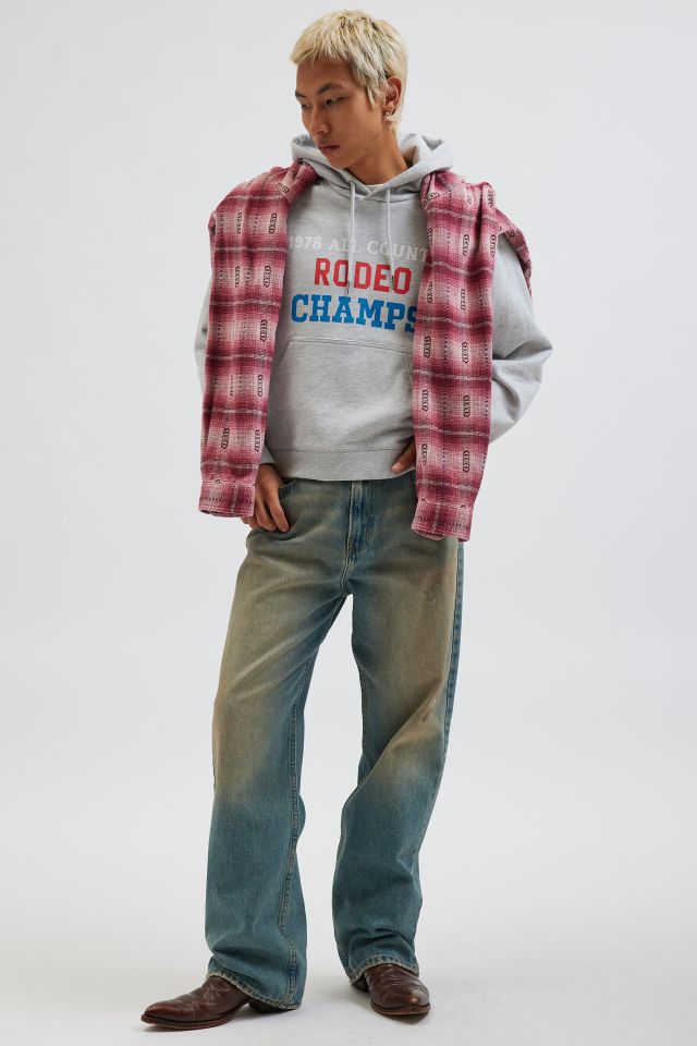 BDG Bonfire Rodeo Champs Graphic Print Cropped Hoodie Sweatshirt #2
