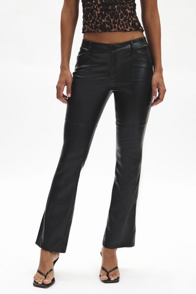 Silence + Noise Violet Faux Leather Bootcut Pant