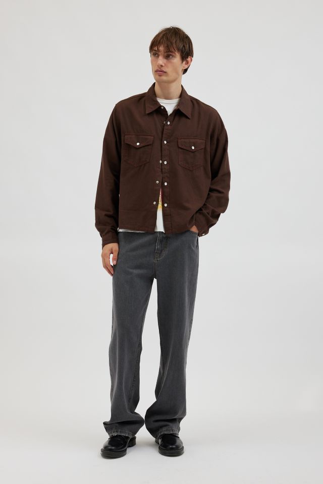 BDG Western Cropped Long Sleeve Shirt #1