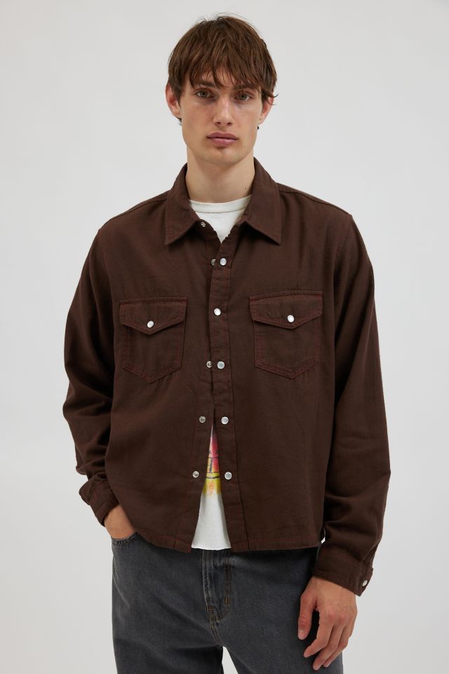 BDG Western Cropped Long Sleeve Shirt #3