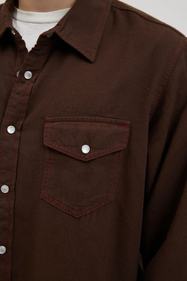 BDG Western Cropped Long Sleeve Shirt #4