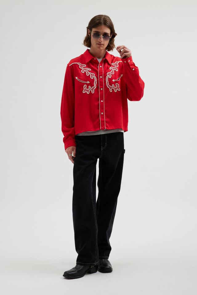 BDG Embellished Western Long Sleeve Button-Down Shirt #3