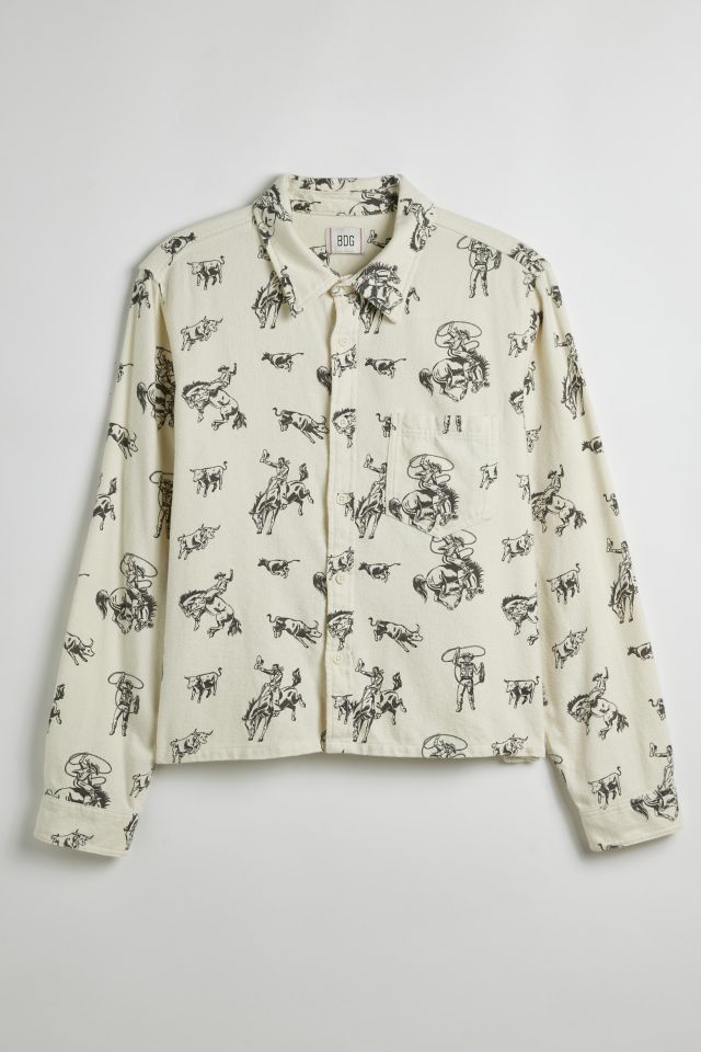 Chemise en flanelle à manches longues BDG avec imprimé western #1