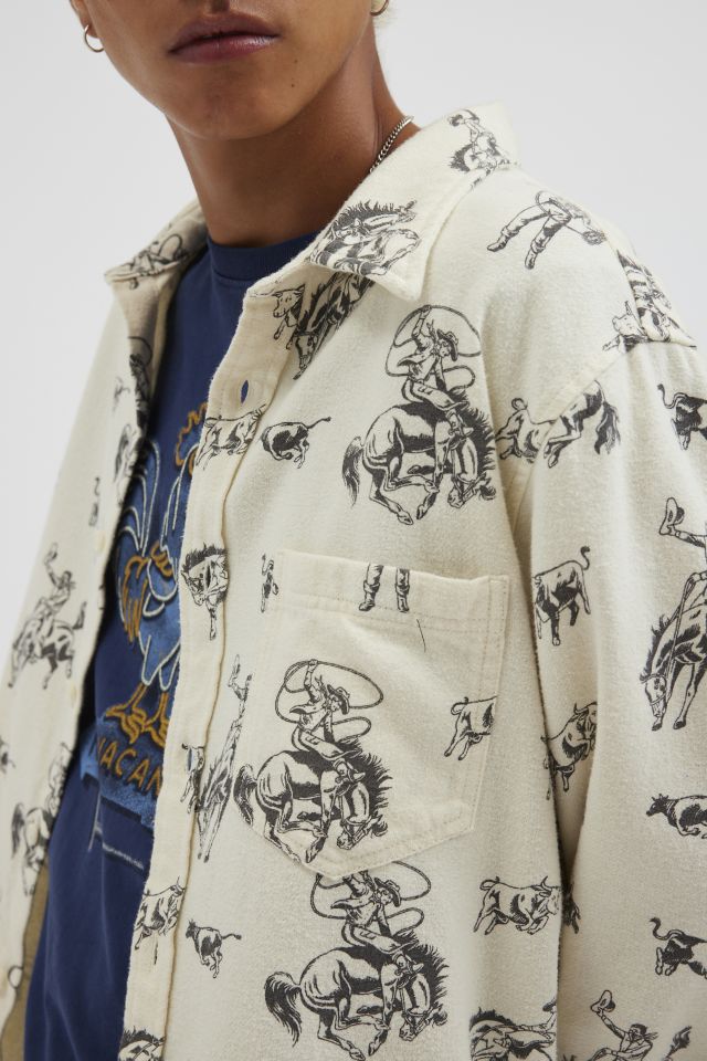 Chemise en flanelle à manches longues BDG avec imprimé western #4