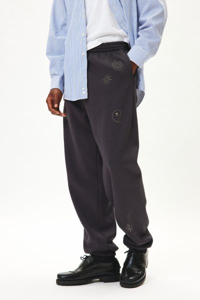 Bdg Studded Up Sweatpant In Washed Black, Men's At Urban Outfitters