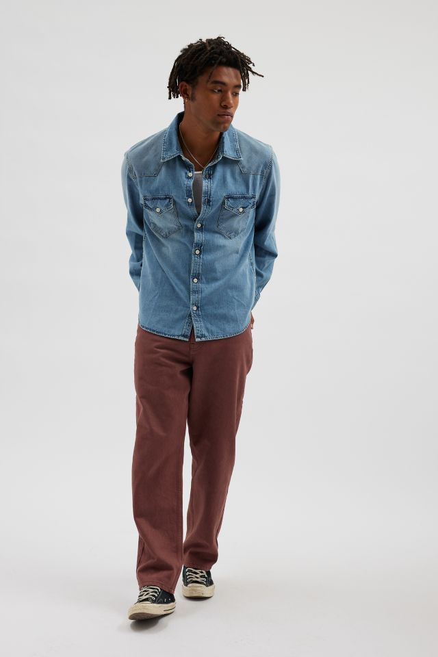 Chemise Western en Denim Délavé Cactus BDG #2