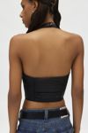 Silence + Noise Esme Cropped Denim Halter Vest Top