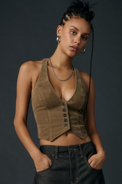 Silence + Noise Esme Cropped Halter Vest Top Product Page