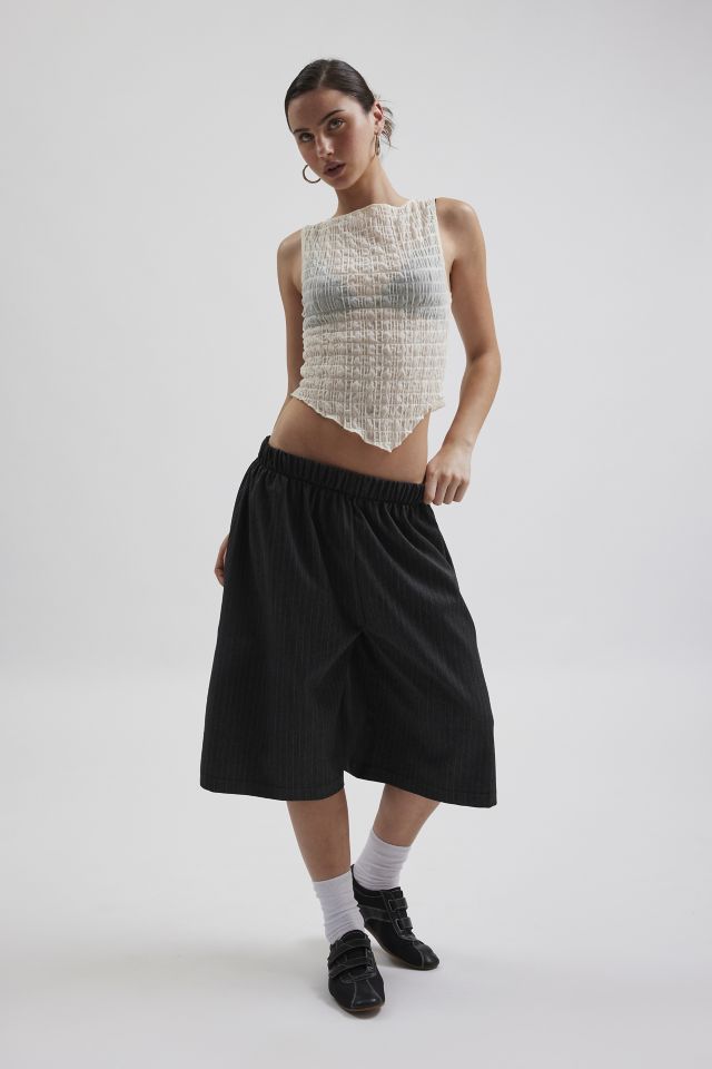 Urban Renewal Remnants Pinstripe Longline Pull-On Jort #2