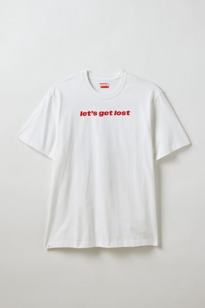 Merrell Uo Exclusive Get Lost Graphic Tee In White, Men's At Urban Outfitters In White