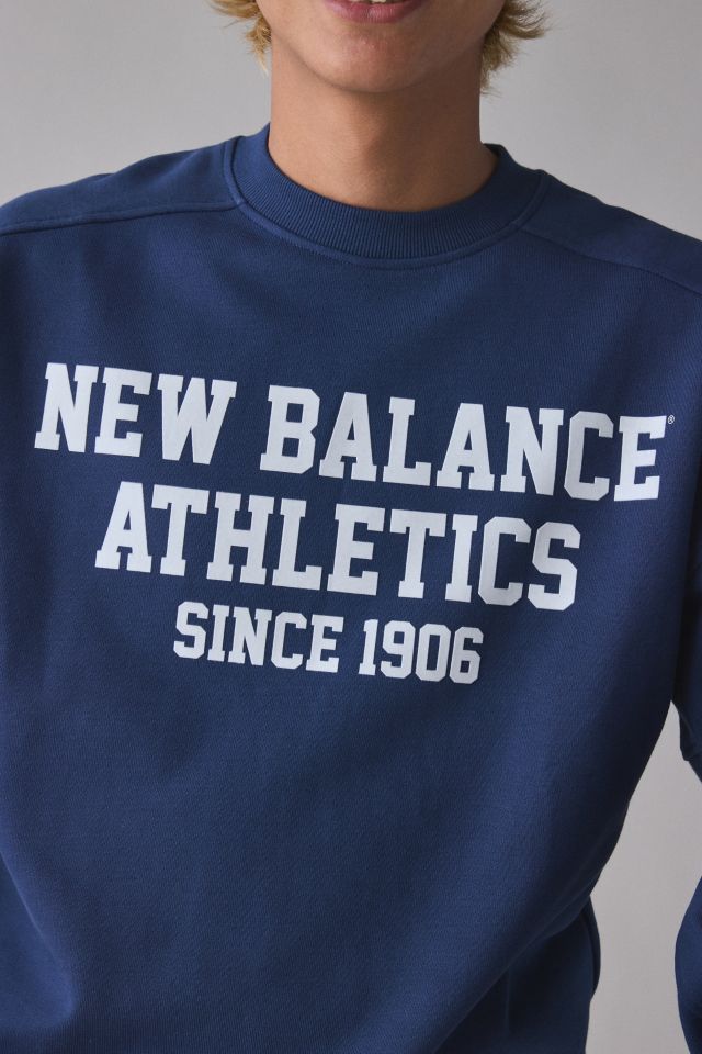 New Balance Varsity Logo French Terry Crew Neck Sweatshirt #3