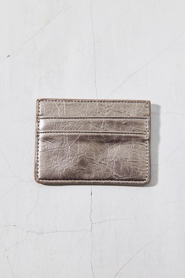 HVISK Shiny Metallic Cardholder Wallet | Urban Outfitters
