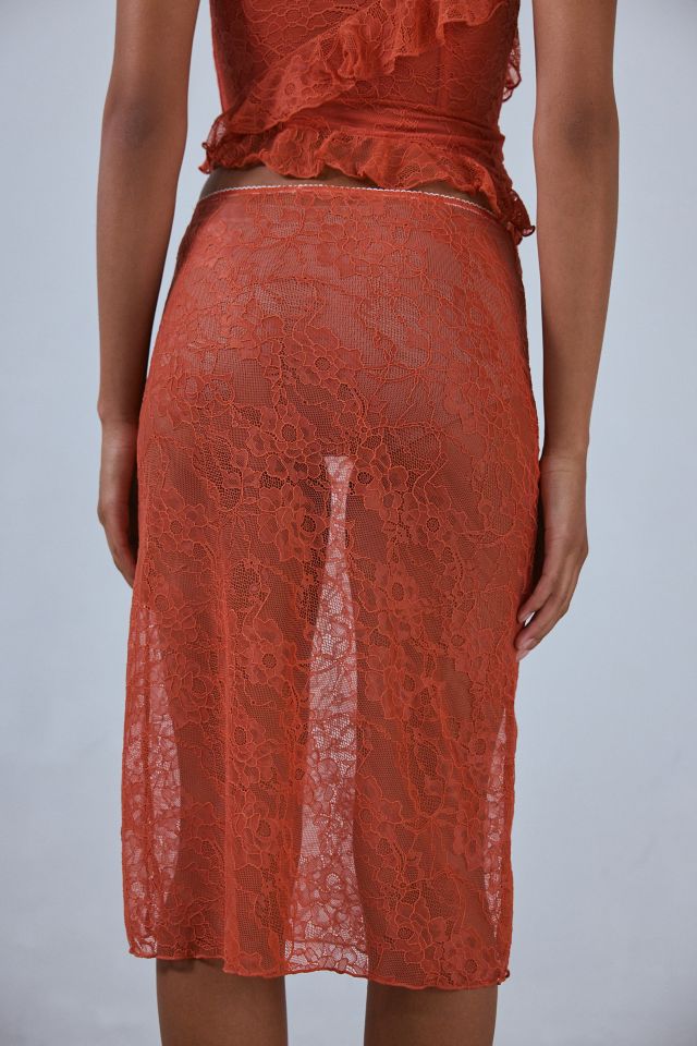 Out From Under X Wild Lovers Tanya Sheer Lace Slip Skirt #2
