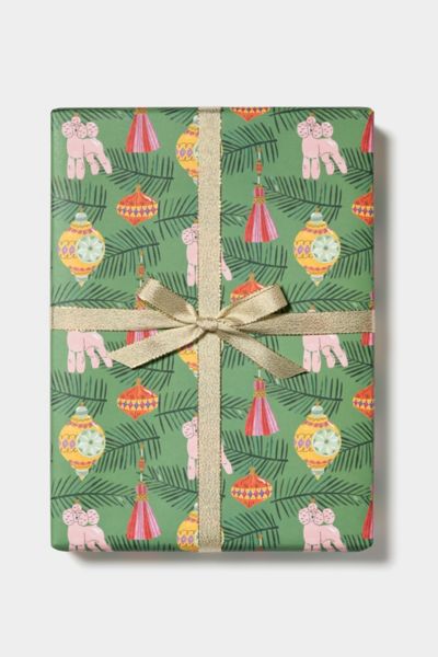 Red Cap Poodle Holiday Wrapping Paper