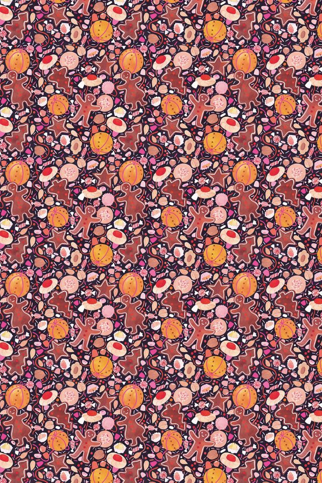 Red Cap Holiday Treats Wrapping Paper #1