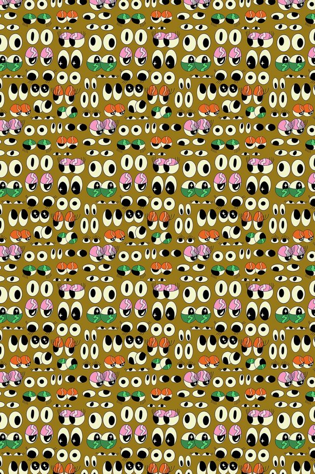 Red Cap Eyeballs Wrapping Paper #1