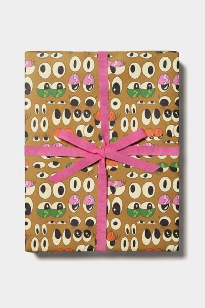 Red Cap Eyeballs Wrapping Paper