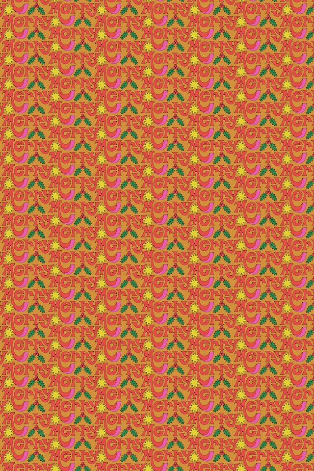 Red Cap Merry Holiday Wrapping Paper #1