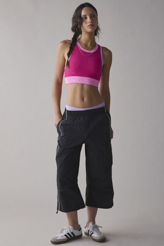 Beach Riot Gwen Raspberry Colorblock High Neck Bra Top #2