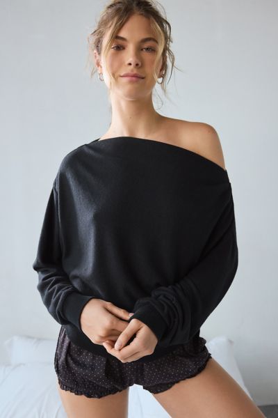 Out From Under Clarity Cozy Knit Off-The-Shoulder Top Product Page