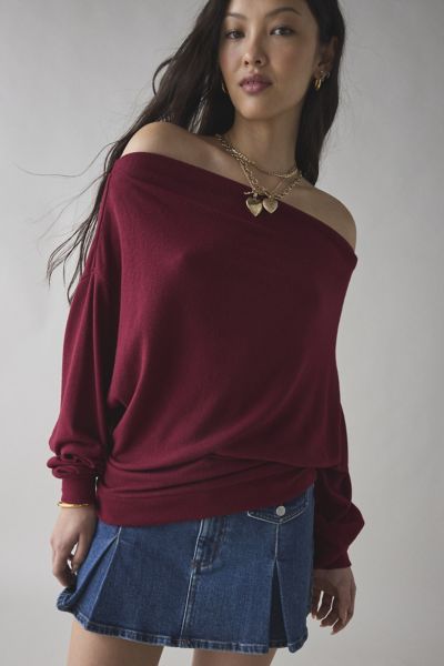 Out From Under Clarity Cozy Knit Off-The-Shoulder Top Product Page