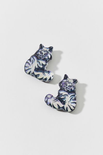 Betsey Johnson Crystal Cat Earring