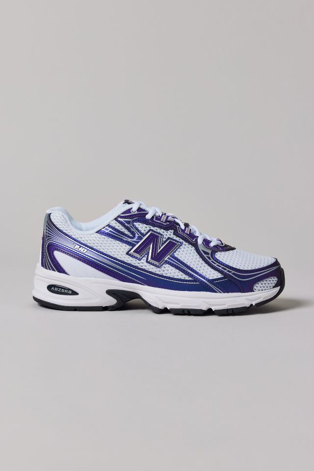 Women's Purple and White Mesh Running Sneakers