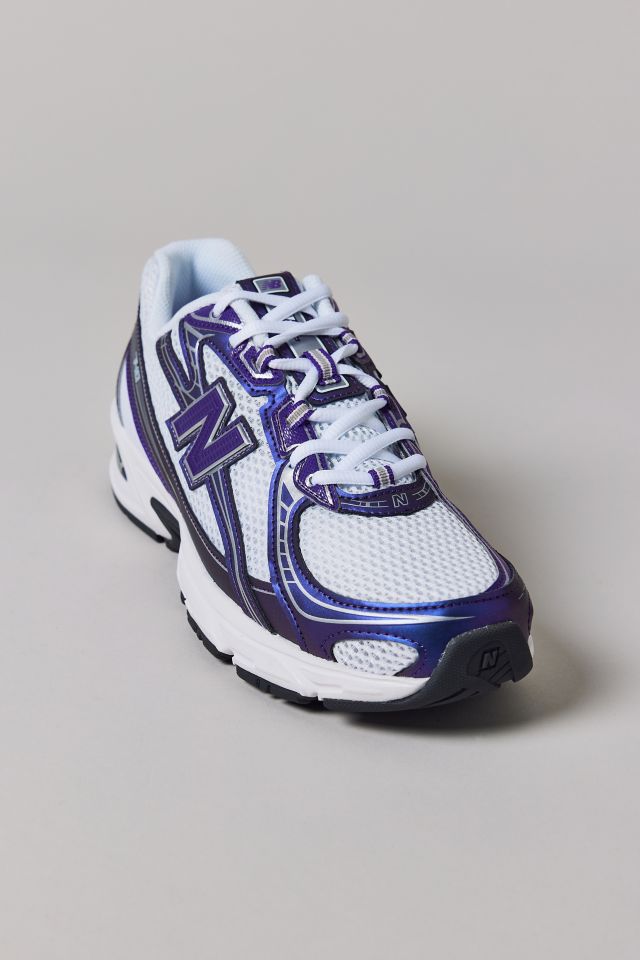 Women's Purple and White Mesh Running Sneakers