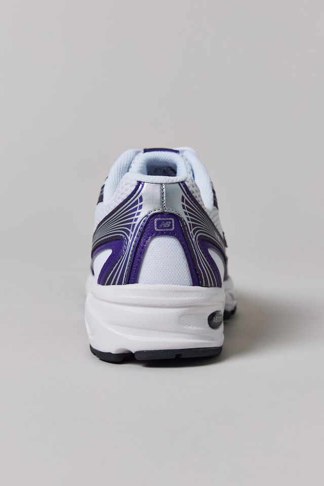 Women's Purple and White Mesh Running Sneakers