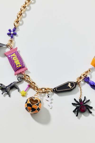 Betsey Johnson Ghoul Friends Halloween Charm Necklace