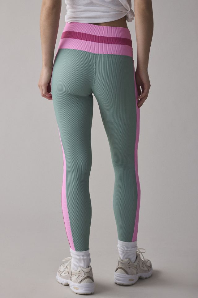 Beach Riot Mariella Sage Bloom Colorblock Legging #1