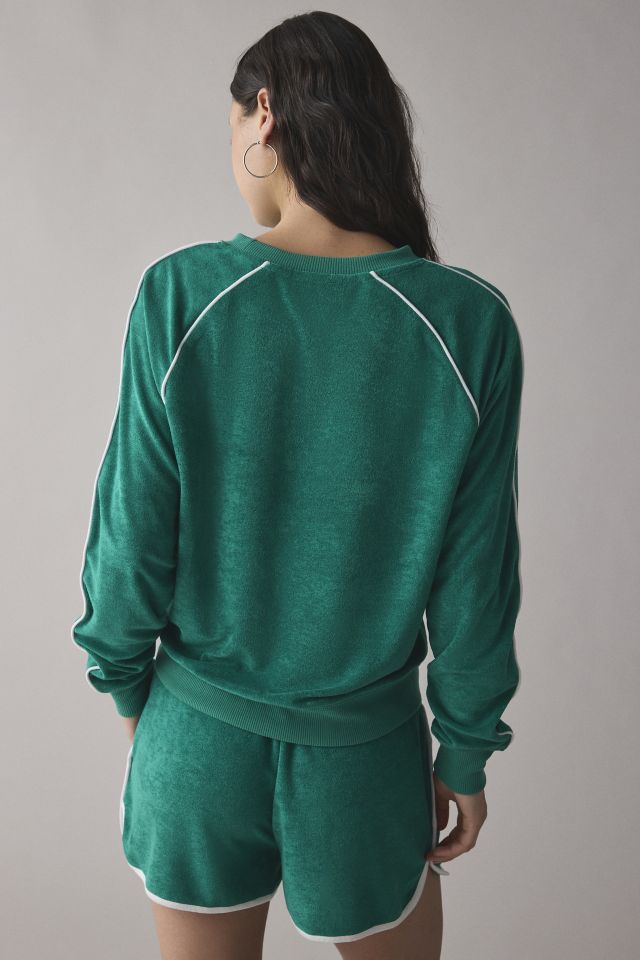 Beach Riot Greer Forrest Park Velour Crew Neck Sweatshirt #1