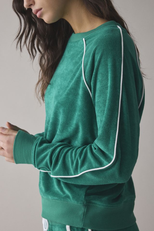 Beach Riot Greer Forrest Park Velour Crew Neck Sweatshirt #3