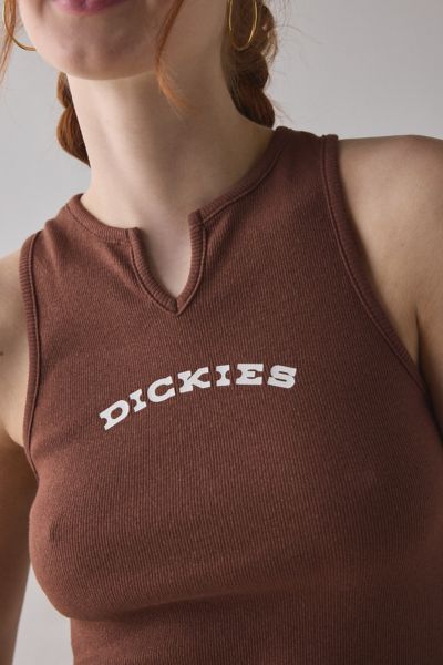 Dickies Graphic Split V-Neck Cropped Tank Top