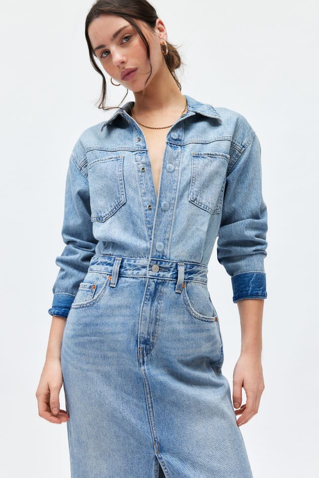 Levi's® Otto Western Denim Midi Dress #1