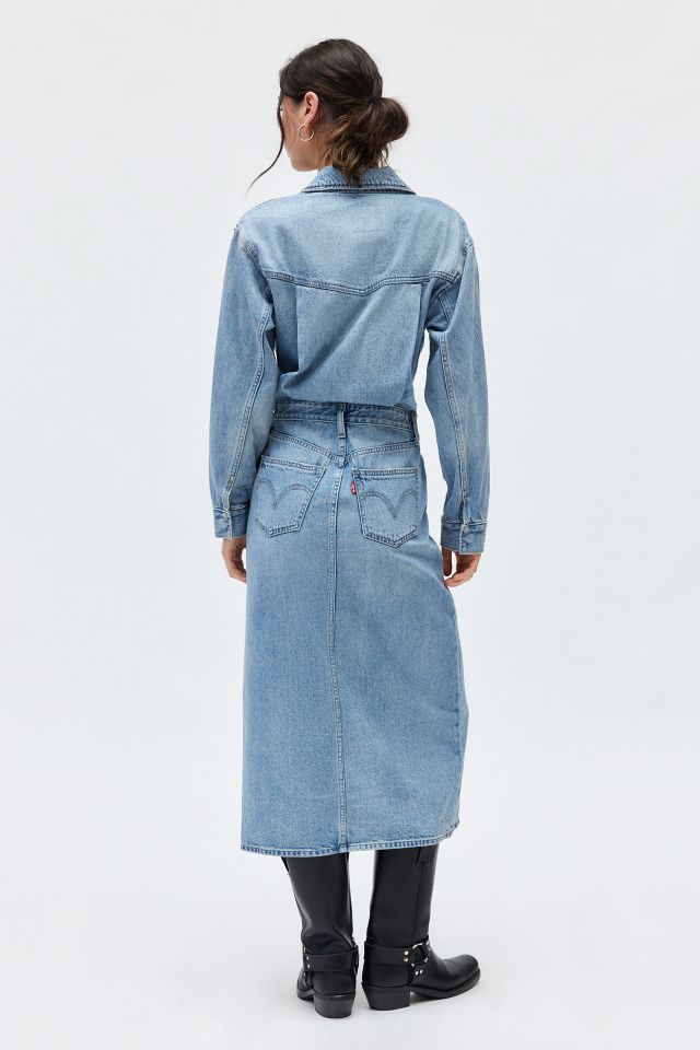 Levi's® Otto Western Denim Midi Dress #4