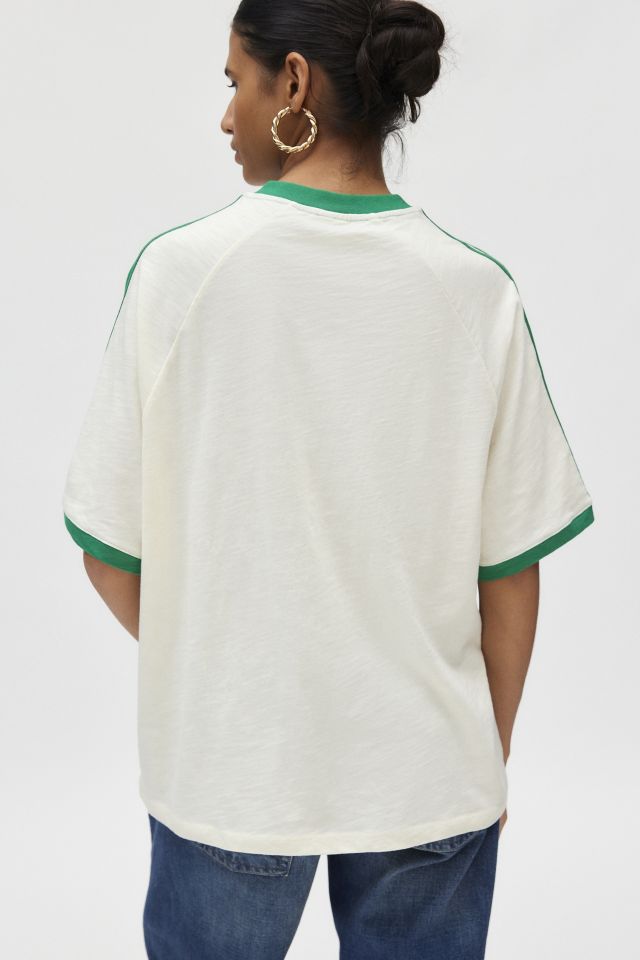 Boston Oversized V-Neck Graphic Tee #2