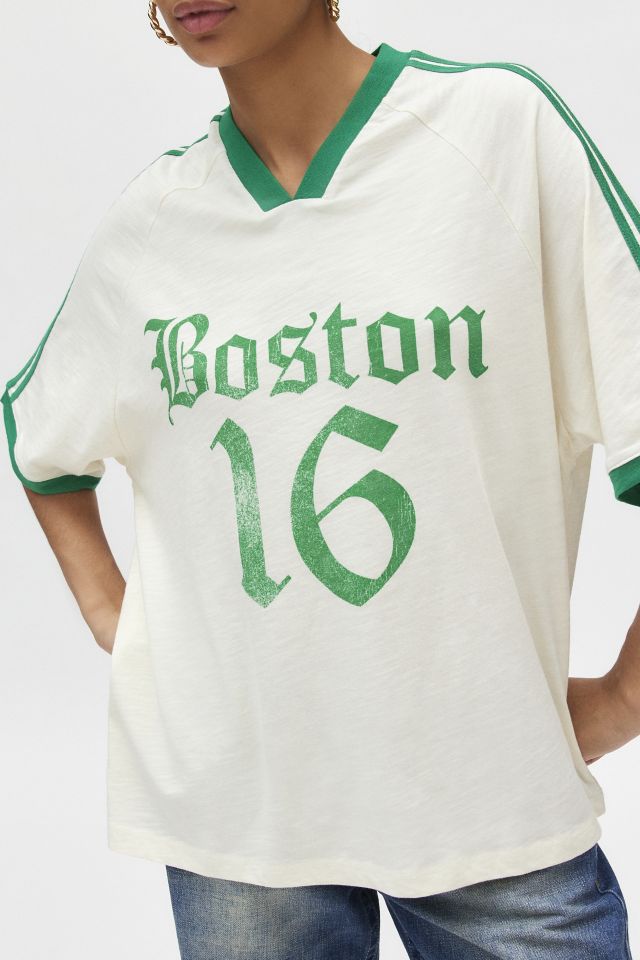 Boston Oversized V-Neck Graphic Tee #3