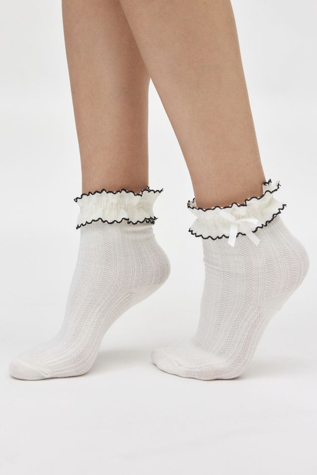 Applique Femme Ruffle Sock #1