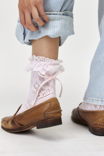 Ruffles & Bows Lace Sock