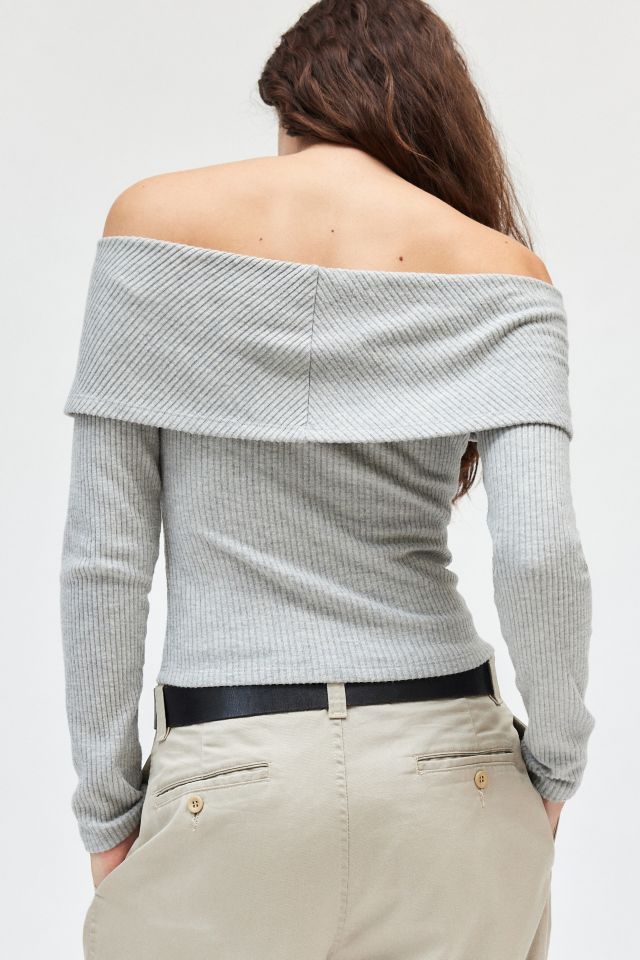 Silence + Noise Whitney Foldover Long Sleeve Top #2
