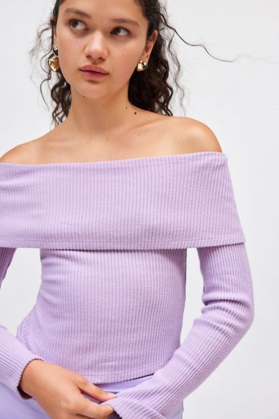 Silence + Noise Whitney Foldover Long Sleeve Top