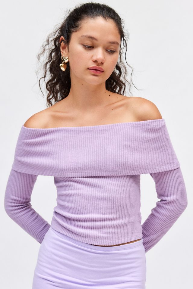 Silence + Noise Whitney Foldover Long Sleeve Top #2