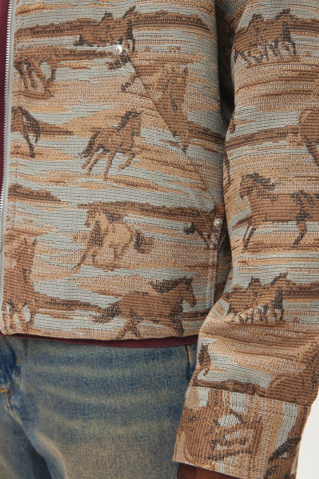 Veste zippée BDG à jacquard de cheval #4