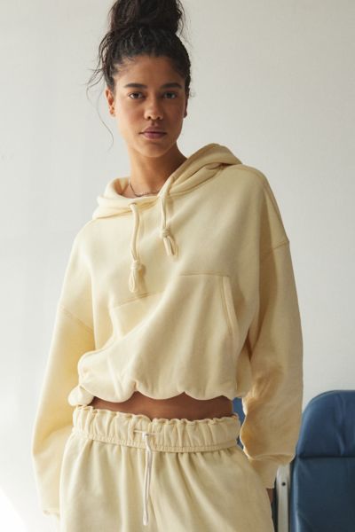 Out From Under Try Me Bubble Hoodie Sweatshirt In Cream, Women's At Urban Outfitters