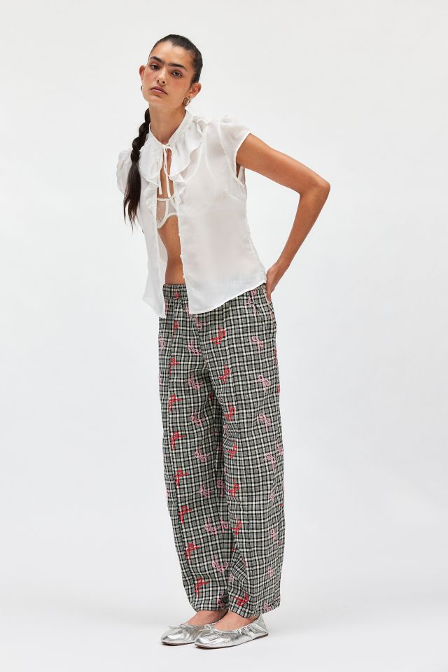Kimchi Blue Critter Embroidered Wide Leg Pant #3